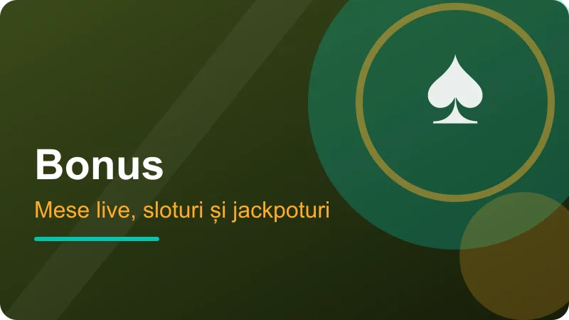 Ofertele și mesele live – ilustrație pentru secțiunea JV Casino